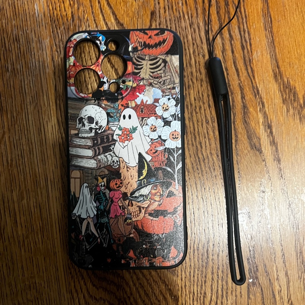 Halloween Themed iPhone 13 Pro Case with Strap